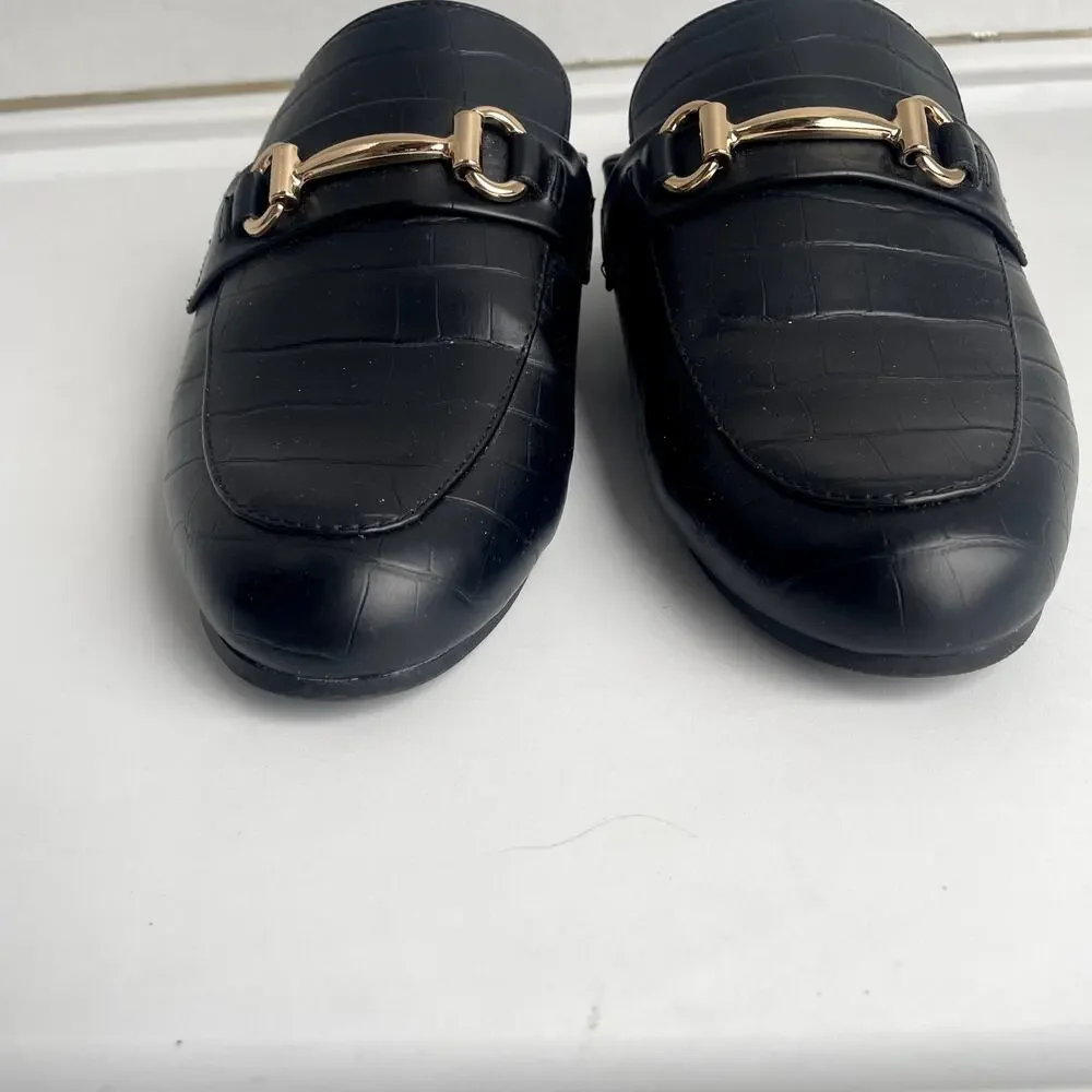 Steve Madden Kandi Black Slip Ons Sz 7.5